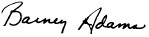 Signature of B.H. Barney Adams